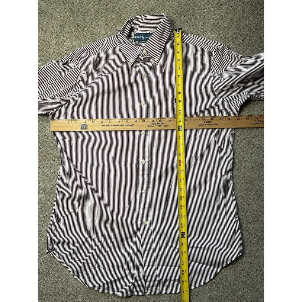 Polo Ralph Lauren Mens Medium Classic Fit Button Down Shirt Long Sleeve Striped